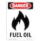 Signmission Safety Sign, OSHA Danger, 10" Height, Rigid Plastic, Fuel Oil, Portrait OS-DS-P-710-V-1268 - alternate 1